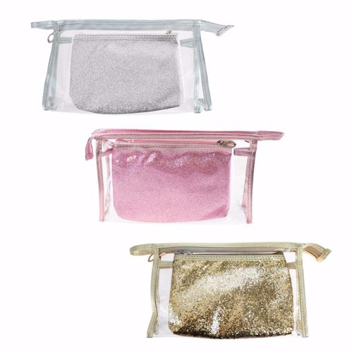 Picture of Cosmetic Bag Set - 2 Piece, 3 Assorted Colors (24 Units)