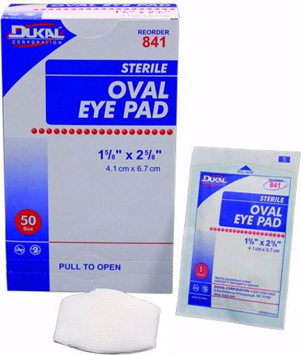 Picture of Dukal Sterile Oval Eye Pad - 1 5/8" x 2 5/8", 50 Count (1000 Units)
