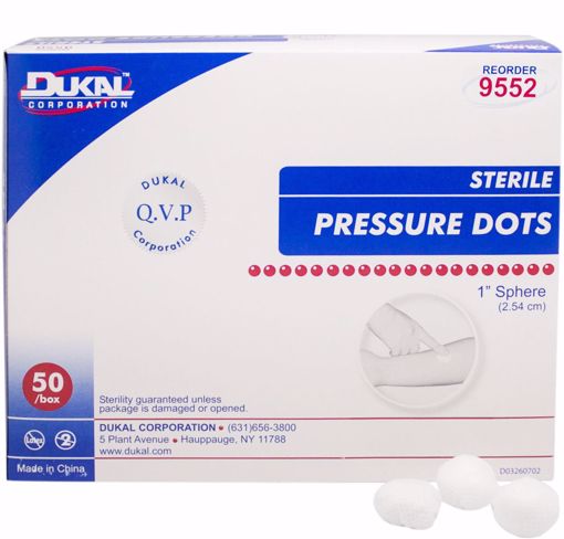 Picture of Dukal Sterile 1" Pressure Dots - 50 Count (10 Units)