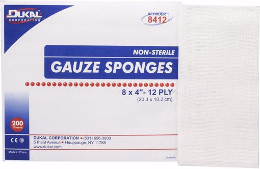 Picture of Dukal Gauze Sponge - 8" x 4", 12 ply (10 Units)