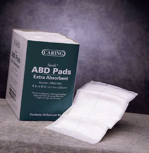 Picture of Caring ABD/Combine Sterile Pads 8" x 10" (320 Units)