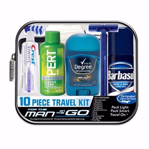 Picture of Men's Deluxe Brand Travel Kit - 10 Piece, Assembled (6 Units)