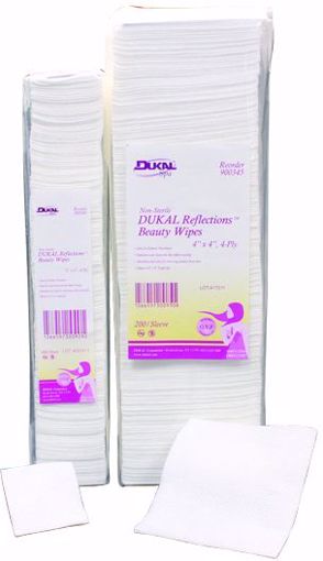 Picture of Dukal Reflections? 2" x 2" Beauty Wipes - 4 ply, 200 Count (25 Units)