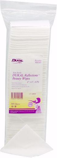 Picture of Dukal Reflections? 4" x 4" Beauty Wipes - 4 ply, 200 Count (10 Units)