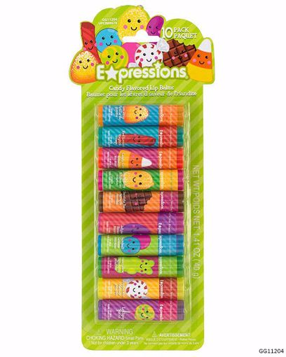 Picture of Expressions Girl Candy-flavored Lip Balms - 10 Piece (48 Units)