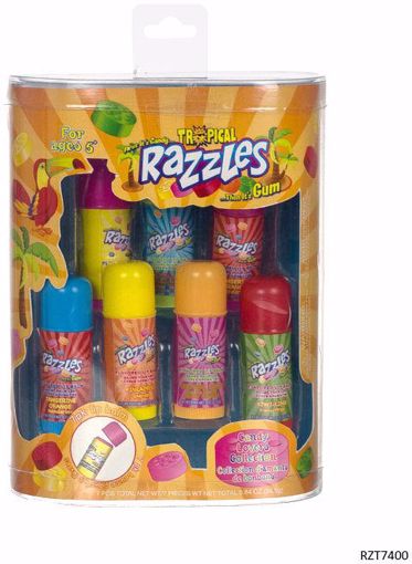 Picture of Razzles Tropical Flavored Chubby Lip Balm - 7 Pack, Canister (48 Units)