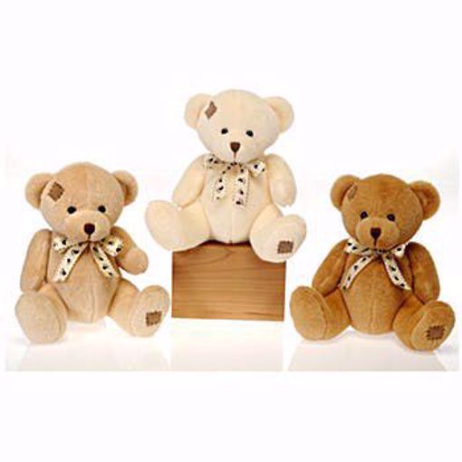 Picture of 8"  Sitting Patch Bear (Pack of 1)