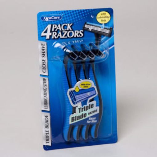 Picture of 4 pack of men's triple blade razors (72 Units)