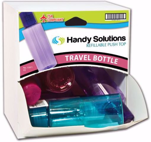 Picture of Push-top Travel Bottles in Dispensit Case - 3 oz, 12 Count (144 Units)