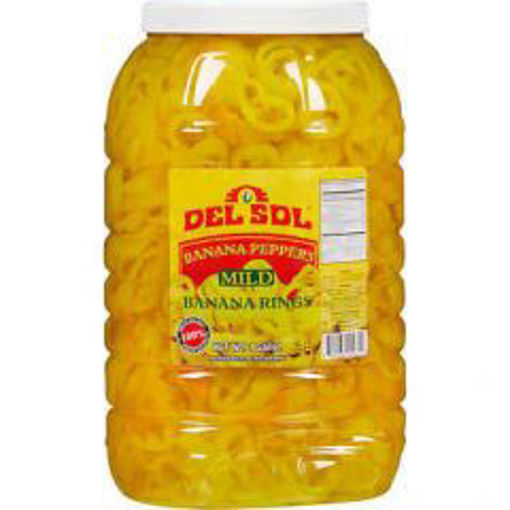 Picture of Del Sol Mild Banana Pepper Rings 1 Gal, 4/Case