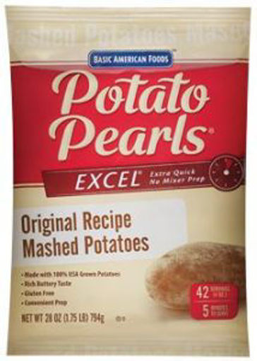 Picture of Basic American Foods - Excel Potato Pearls - 12/28 oz