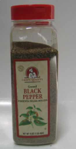 Picture of Chefs Quality - Ground Black Pepper - 1 lb 12/case