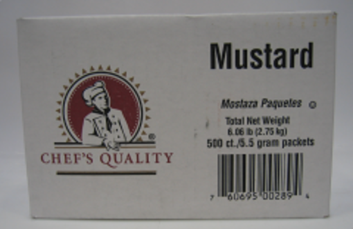 Picture of Chefs Quality - Mustard Packets, 5.5 grams - 500 ct