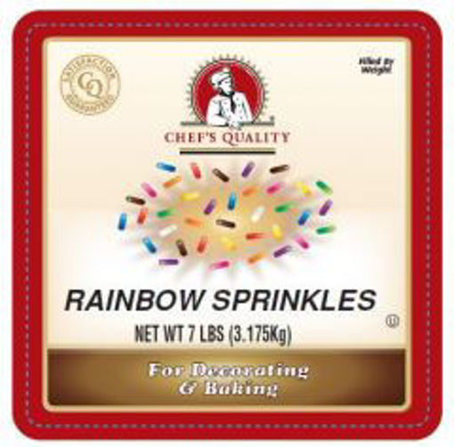 Picture of Chefs Quality - Rainbow Sprinkles - 7 lb Jar 4/case