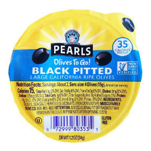 Picture of Pearls Olives To Go - Black Pitted Olives (12 Units)