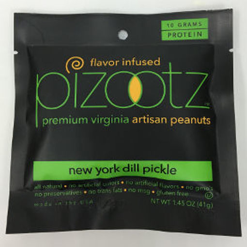Picture of Pizootz New York Dill Pickle Flavor Infused Premium Virginia Gourmet Artisan Peanuts (7 Units)