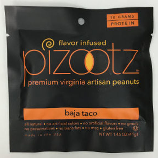 Picture of Pizootz Baja Taco Flavor Infused Premium Virginia Gourmet Artisan Peanuts (7 Units)