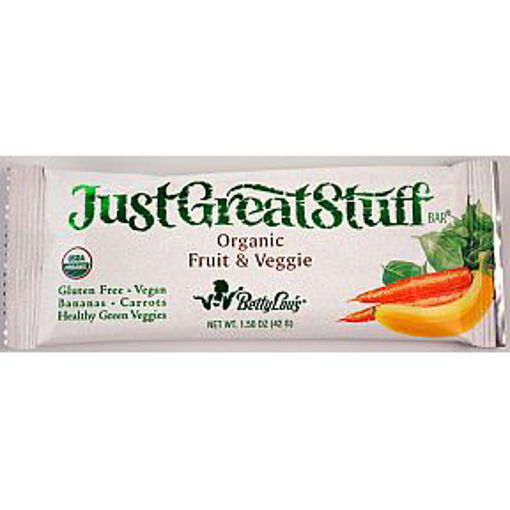 Picture of Betty Lou's Just Great Stuff Bar Organic Fruit & Veggie (7 Units)