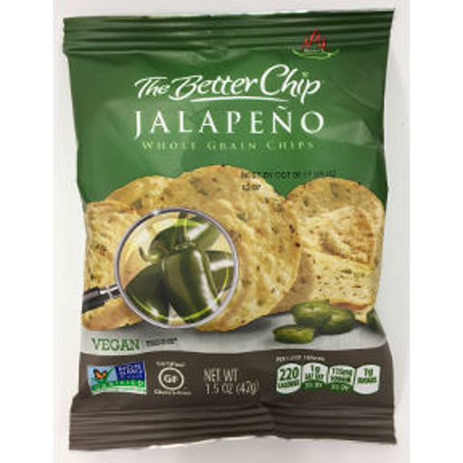 Picture of The Better Chip Spicy Jalapeno Whole Grain Chips 1.5 oz. (16 Units)