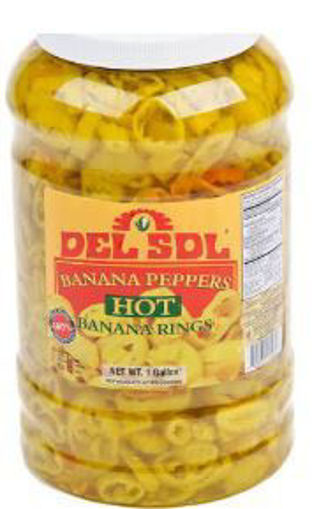 Picture of Del Sol - Hot Banana Pepper Rings - 1 gallon, 4/case