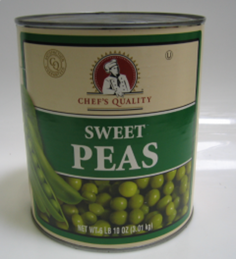 Picture of Chefs Quality - Sweet Peas 4 Sieve - #10 cans 6/case