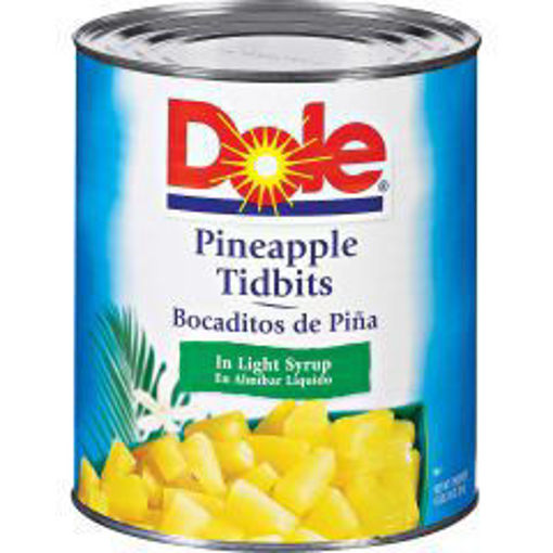 Picture of Dole - Pineapple Tidbits - #10 cans, 6/case