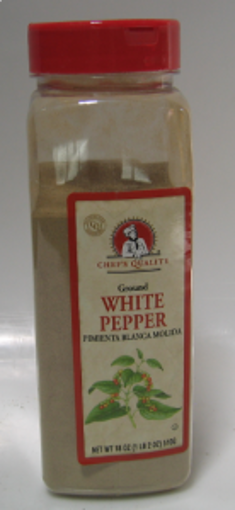 Picture of Chefs Quality - Ground White Pepper - 18 oz Jar, 12/case