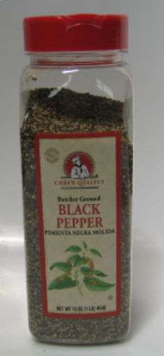 Picture of Chefs Quality - Butcher Cut Black Pepper - 1 lb Jar, 12/case