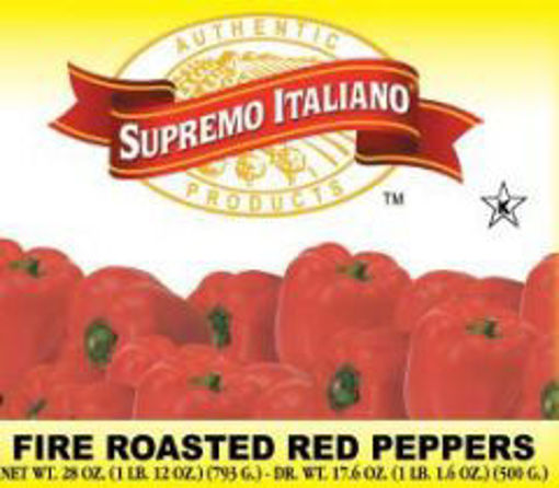 Picture of Supremo Italiano - Fire Roasted Red Peppers - 12/28 oz Can