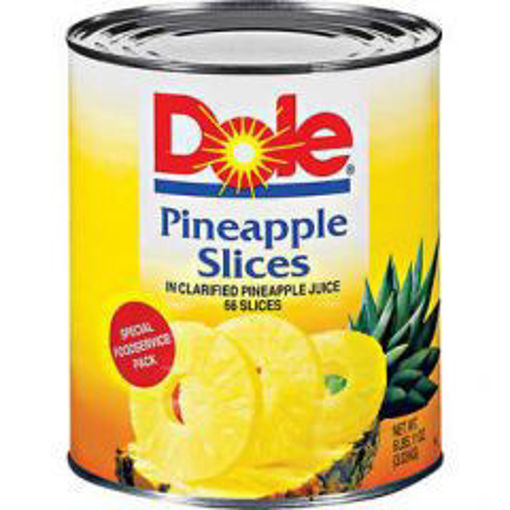 Picture of Dole - Sliced Pineapples in Light Syrup - #10 cans, 6/case