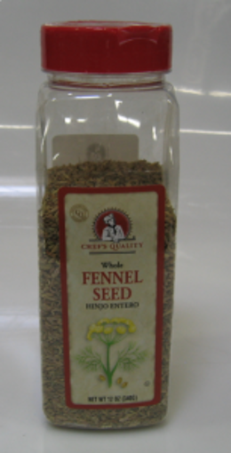 Picture of Chefs Quality - Whole Fennel Seed - 12 oz Jar, 12/case