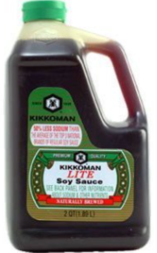 Picture of Kikkoman - Lite Soy Sauce (Less Sodium) - 64 oz, 6/case