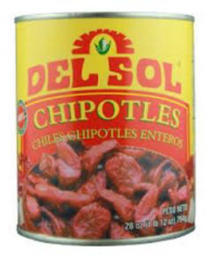 Picture of Del Sol - Whole chipotle peppers - 28 oz, 12/case