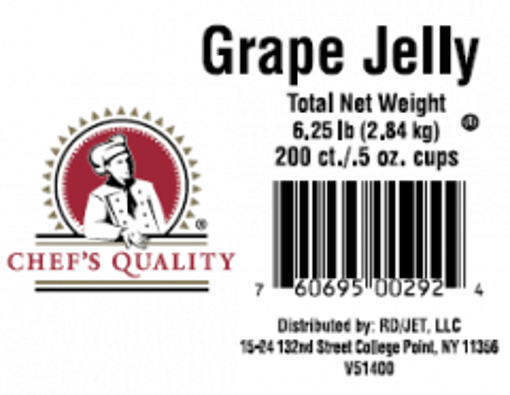 Picture of Chefs Quality - Grape Jelly Cups, 0.5 oz each - 200 ct