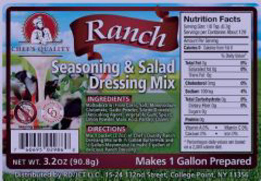 Picture of Chefs Quality - Ranch Dressing Mix - 3.2 oz packets, 18/case