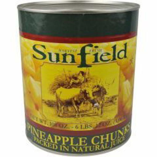 Picture of Sunfield  Pineapple Chunks in Heavy Syrup - #10 cans, 6/case