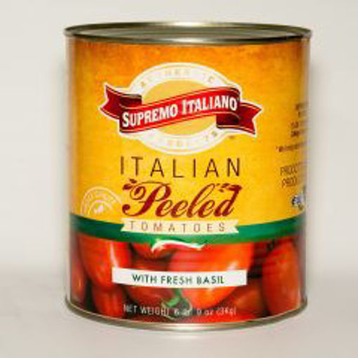 Picture of Supremo Italiano - Peeled Italian Tomatoes with Basil - #10 can, 6/case