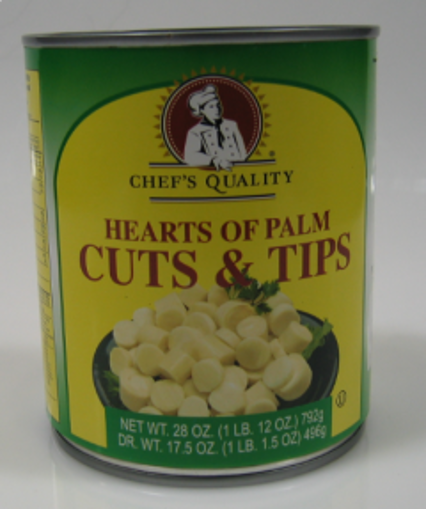 Picture of Chefs Quality - Cut Hearts of Palm - 12/28 oz Can