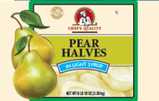 Picture of Chefs Quality - Pear Halves in Light Syrup - #10 cans, 6/case
