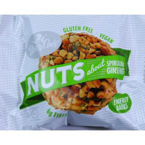 Picture of Betty Lou's Gluten Free Vegan Nuts about Spirulina Ginseng Energy Balls (10 Units)