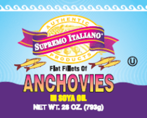 Picture of Supremo Italiano - Anchovies in Soy Oil - 28 oz, 12/case